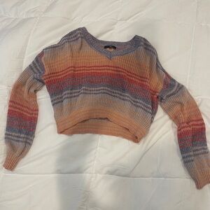 Women’s cropped multicolor sweater from My Michelle.